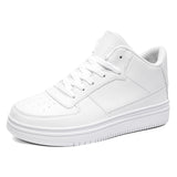 Classic Low-Top Platform Sneakers for Men & Women | Clean White Casual Shoes for Everyday Wear