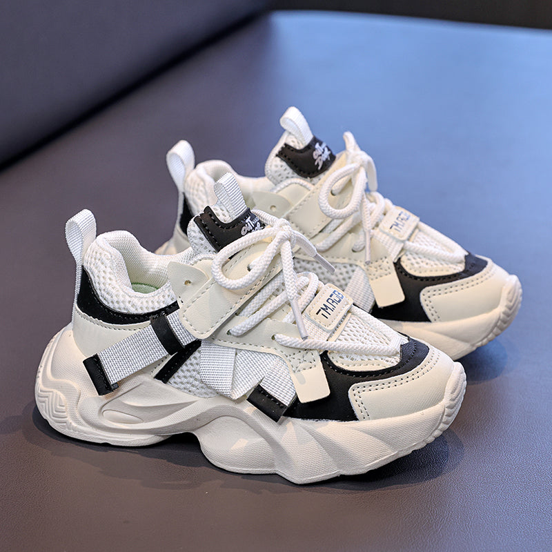 Kids Lightweight Breathable Sneakers – Comfortable Hook & Loop Sports Shoes for Boys & Girls