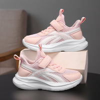 Youth Lightweight Mesh Sneakers with Velcro Strap – Cushioned Sports Shoes for Active Teens