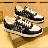 Men’s & Women’s Casual Low-Top Sneakers – Breathable Leather Panel Design, Everyday Street Style Shoes