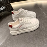 Women’s Minimalist White Platform Sneakers – Everyday Comfort Shoes