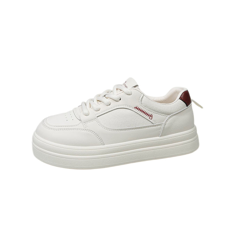 Women’s Minimalist White Platform Sneakers – Everyday Comfort Shoes