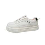 Women’s Minimalist White Platform Sneakers – Everyday Comfort Shoes