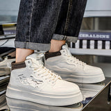Men’s & Women’s Chunky High-Top Sneakers – Retro Street Style, Cushioned Sole & Durable Leather Upper