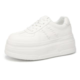 Women’s All-White Platform Sneakers – Minimalist Everyday Comfort Shoes  Clean look. Extra height. Everyday comfort.
