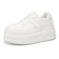 Women’s All-White Platform Sneakers – Minimalist Everyday Comfort Shoes  Clean look. Extra height. Everyday comfort.