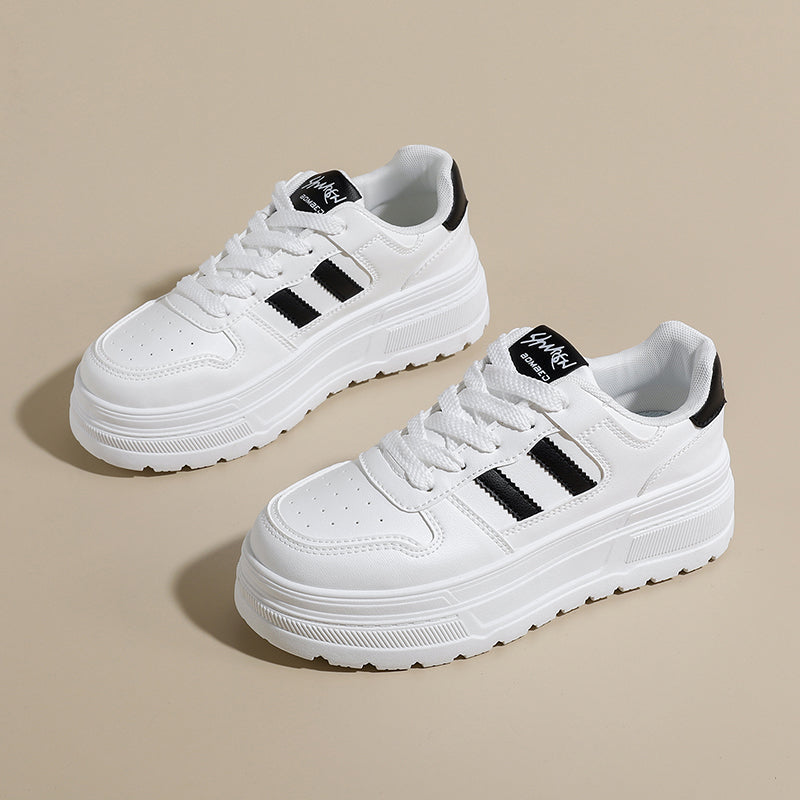 Women’s Platform Sneakers – Classic Thick Sole Casual Shoes  Clean style. Daily comfort.A simple sneaker designed for everyday wear.