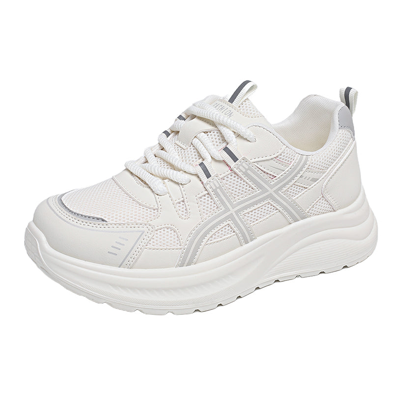 Women’s Lightweight Platform Sneakers – Breathable Mesh Casual Walking Shoes with Cushioned Sole