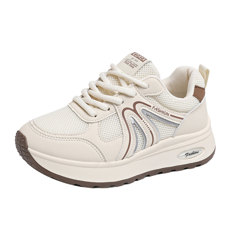 Men’s & Women’s Lightweight Platform Sneakers – Breathable Mesh Casual Walking Shoes with Cushioned Sole