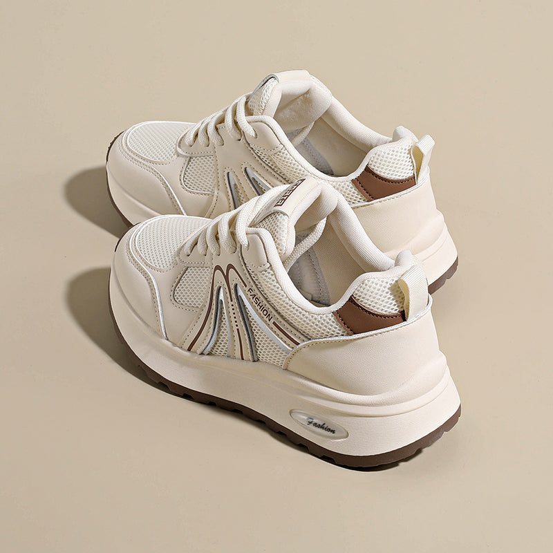 Men’s & Women’s Lightweight Platform Sneakers – Breathable Mesh Casual Walking Shoes with Cushioned Sole