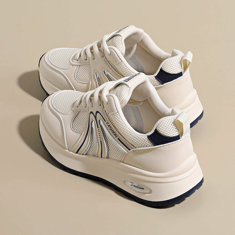 Men’s & Women’s Lightweight Platform Sneakers – Breathable Mesh Casual Walking Shoes with Cushioned Sole