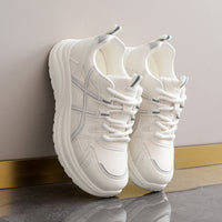 Women’s Lightweight Platform Sneakers – Breathable Mesh Casual Walking Shoes with Cushioned Sole