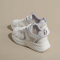 Women’s Lightweight Platform Sneakers – Breathable Mesh Casual Walking Shoes with Cushioned Sole