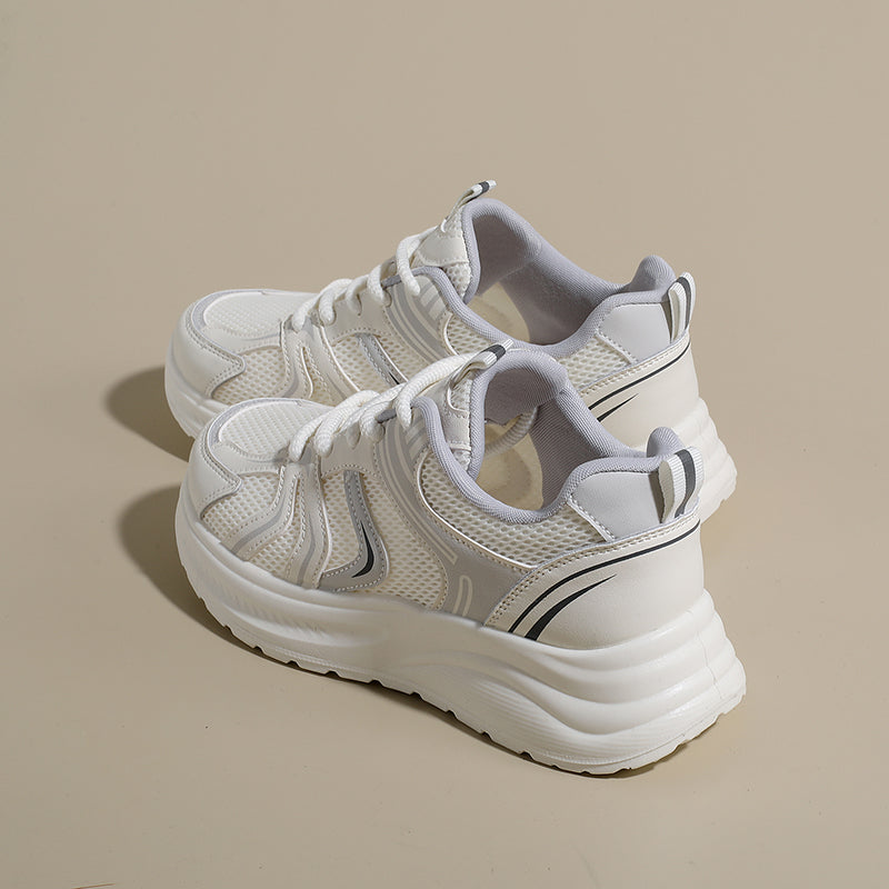 Women’s Lightweight Platform Sneakers – Breathable Mesh Casual Walking Shoes with Cushioned Sole