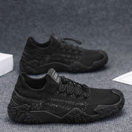 Men’s Lightweight Knit Hiking Shoes – Breathable Outdoor Trail Sneakers with Anti-Slip Sole