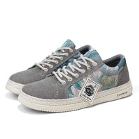 Men’s Casual Canvas Sneakers – Lightweight Breathable Lace-Up Shoes for Daily Wear