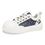 Men’s & Women’s Casual Canvas Sneakers – Thick Sole Lightweight Daily Walking Shoes