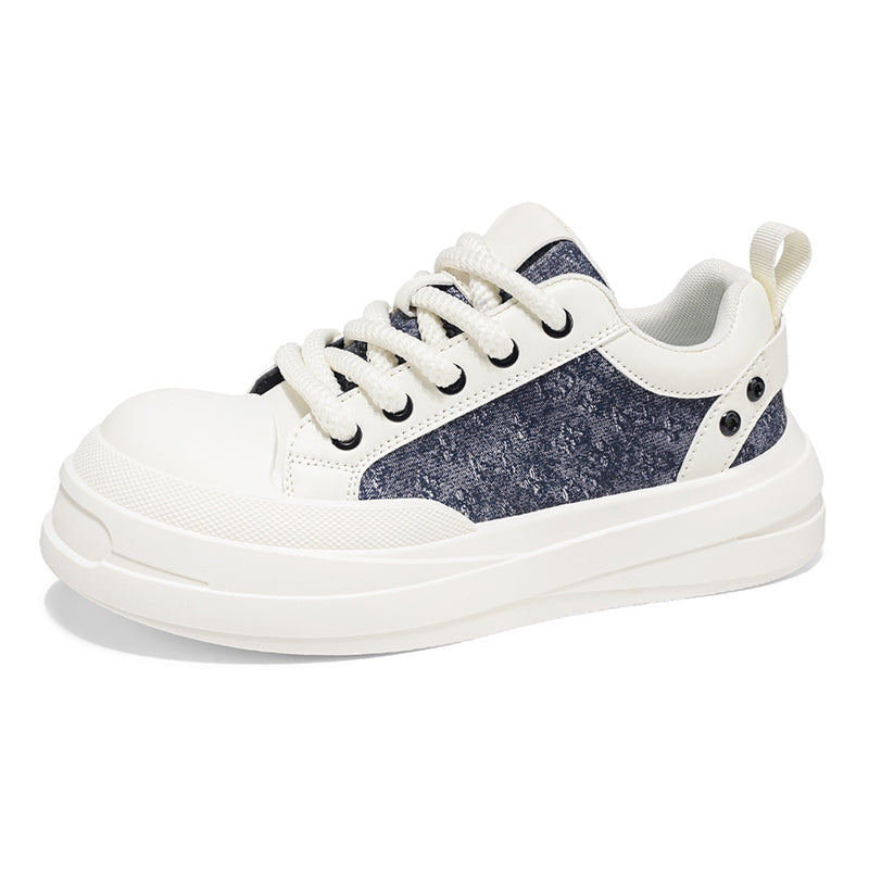 Men’s & Women’s Casual Canvas Sneakers – Thick Sole Lightweight Daily Walking Shoes