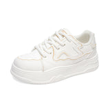 Classic White Platform Sneakers for Men & Women – Lightweight Casual Everyday Shoes