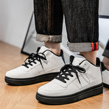 Classic Low-Top Platform Sneakers for Men & Women | Clean White Casual Shoes for Everyday Wear