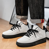 Classic Low-Top Platform Sneakers for Men & Women | Clean White Casual Shoes for Everyday Wear