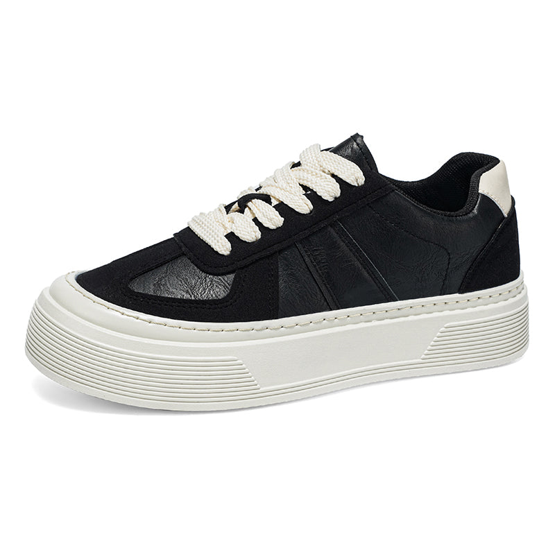Men’s & Women’s Casual Platform Sneakers – Classic Leather Low-Top Everyday Shoes.Minimal Design • Comfortable Fit • Daily Street Style