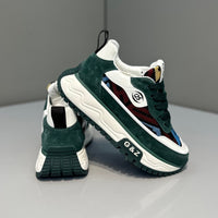Fashion Chunky Sneakers for Men & Women – Retro Pattern Platform Casual Shoes with Thick Sole