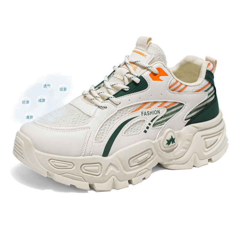 Chunky Fashion Sneakers for Men & Women – Breathable Mesh Platform Shoes for Daily Wear