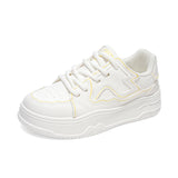 Classic White Platform Sneakers for Men & Women – Lightweight Casual Everyday Shoes