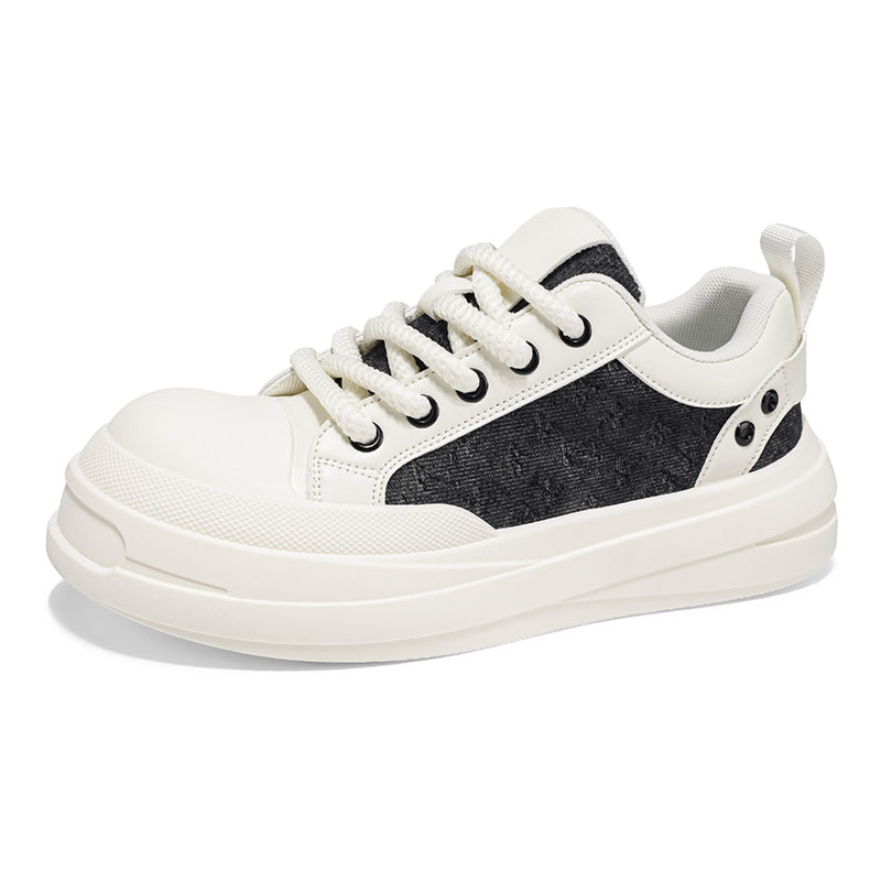Men’s & Women’s Casual Canvas Sneakers – Thick Sole Lightweight Daily Walking Shoes