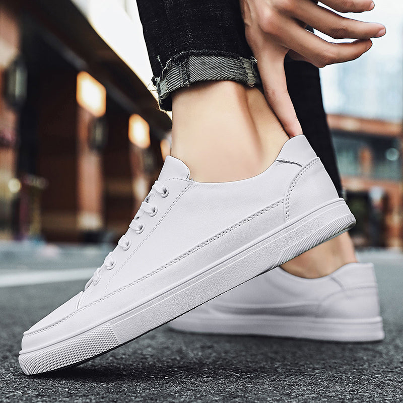 Minimalist White Low-Top Sneakers for Men & Women – Classic Everyday Casual Shoes
