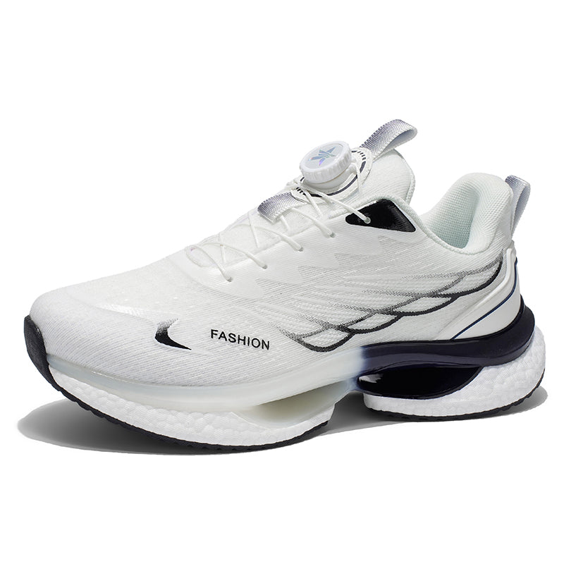 Men’s Lightweight Cushion Running Sneakers with Dial Lacing – Breathable Athletic Shoes for Daily Training & Street Wear
