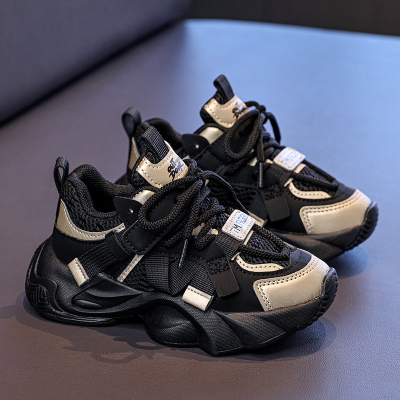 Kids Lightweight Breathable Sneakers – Comfortable Hook & Loop Sports Shoes for Boys & Girls