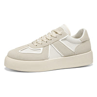 Retro Platform Low-Top Sneakers | Casual Suede & Mesh Everyday Shoes