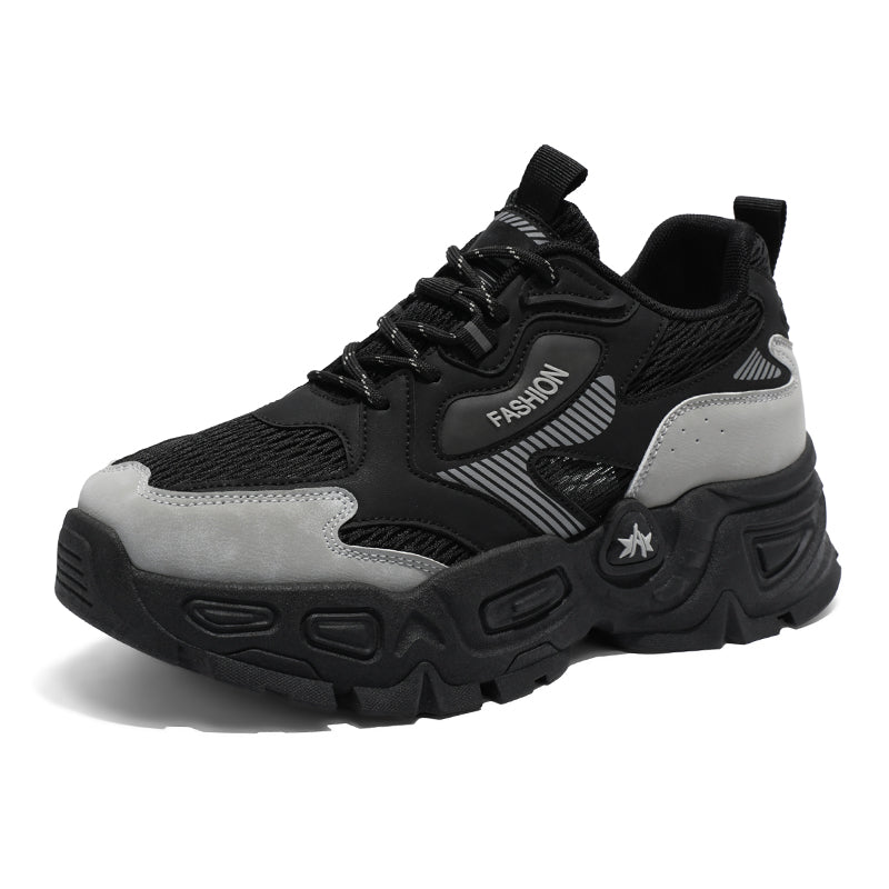 Chunky Fashion Sneakers for Men & Women – Breathable Mesh, Thick Sole Urban Street Shoes