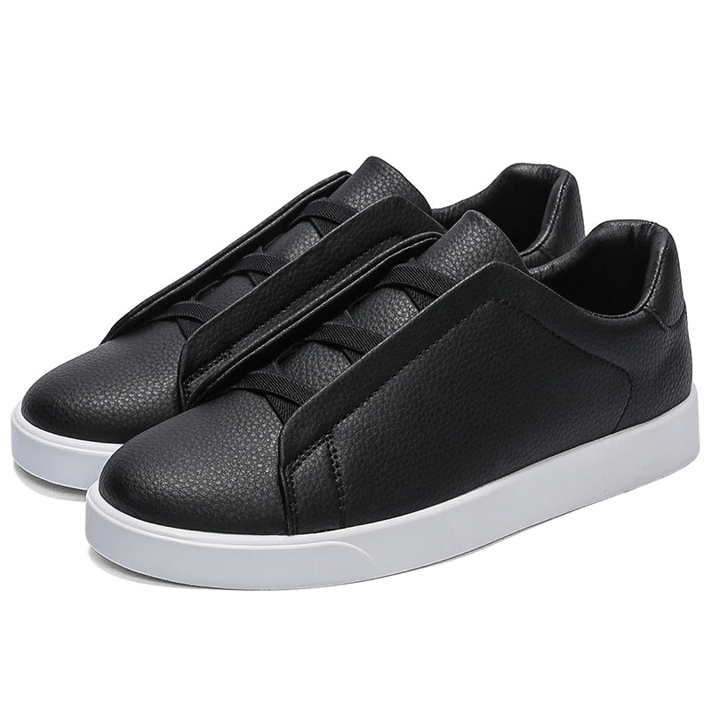 Minimalist Slip-On Sneakers for Men & Women – Lightweight Casual Leather Shoes for Daily Wear.Clean design. Everyday comfort. Effortless style.