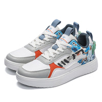 Men’s Fashion Chunky Sneakers – Casual Street Style Shoes with Graphic Panels & Cushioned Sole