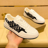 Men’s & Women’s Casual Low-Top Sneakers – Breathable Leather Panel Design, Everyday Street Style Shoes