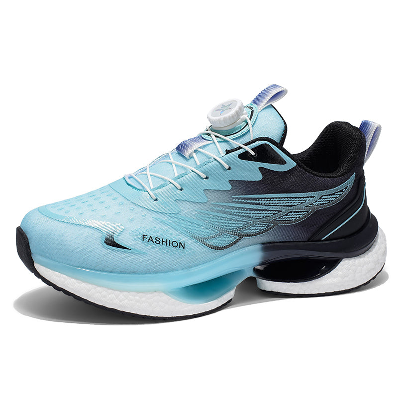 Men’s Lightweight Cushion Running Sneakers with Dial Lacing – Breathable Athletic Shoes for Daily Training & Street Wear