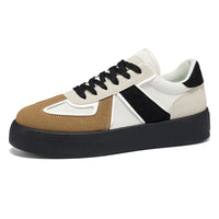 Retro Platform Low-Top Sneakers | Casual Suede & Mesh Everyday Shoes