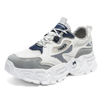 Chunky Fashion Sneakers for Men & Women – Breathable Mesh, Thick Sole Urban Street Shoes