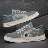 Men’s Casual Canvas Sneakers – Lightweight Breathable Lace-Up Shoes for Daily Wear