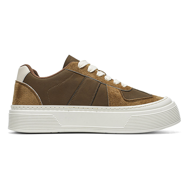 Men’s & Women’s Casual Platform Sneakers – Classic Leather Low-Top Everyday Shoes.Minimal Design • Comfortable Fit • Daily Street Style