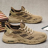 Men’s Breathable Knit Running Sneakers – Lightweight Cushioned Casual Sport Shoes