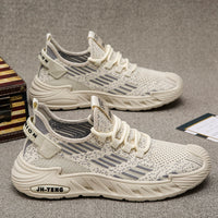 Men’s Breathable Knit Running Sneakers – Lightweight Cushioned Casual Sport Shoes