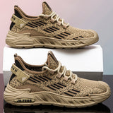 Men’s Breathable Knit Running Sneakers – Lightweight Cushioned Casual Sport Shoes