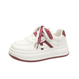 Women’s Platform Sneakers – Fashion Thick Sole Casual Shoes  Cute ribbons. Clean design.   A little sweet, a little bold.