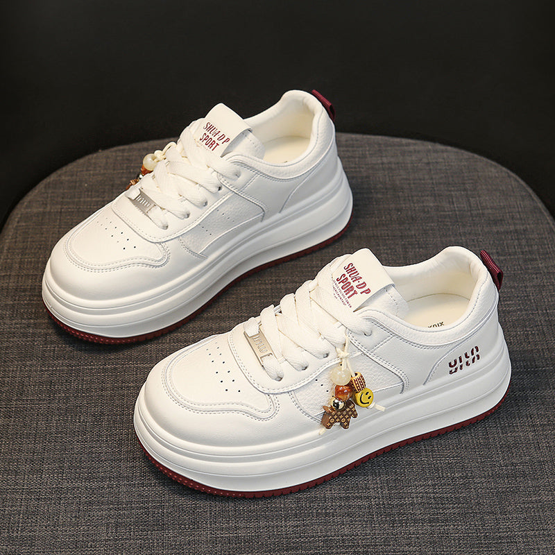Women’s Platform Sneakers with Cute Charm – Casual Thick Sole Shoes  A little cute. A little fun.   Your everyday sneakers with personality.