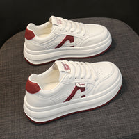 Women’s Platform Sneakers – Fashion Thick Sole Casual Shoes  Cute ribbons. Clean design.   A little sweet, a little bold.
