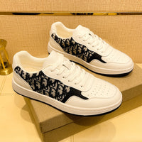 Men’s & Women’s Casual Low-Top Sneakers – Breathable Leather Panel Design, Everyday Street Style Shoes